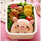 キャラ弁＊ひょっこり！ブタちゃんおにぎり